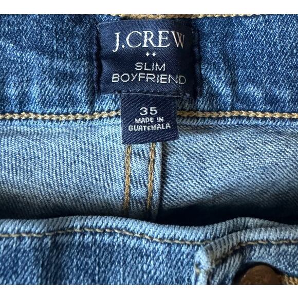 J.Crew | Light Rinse Slim Boyfriend Jeans | 35 Waist / Size 18 - Picture 4 of 6